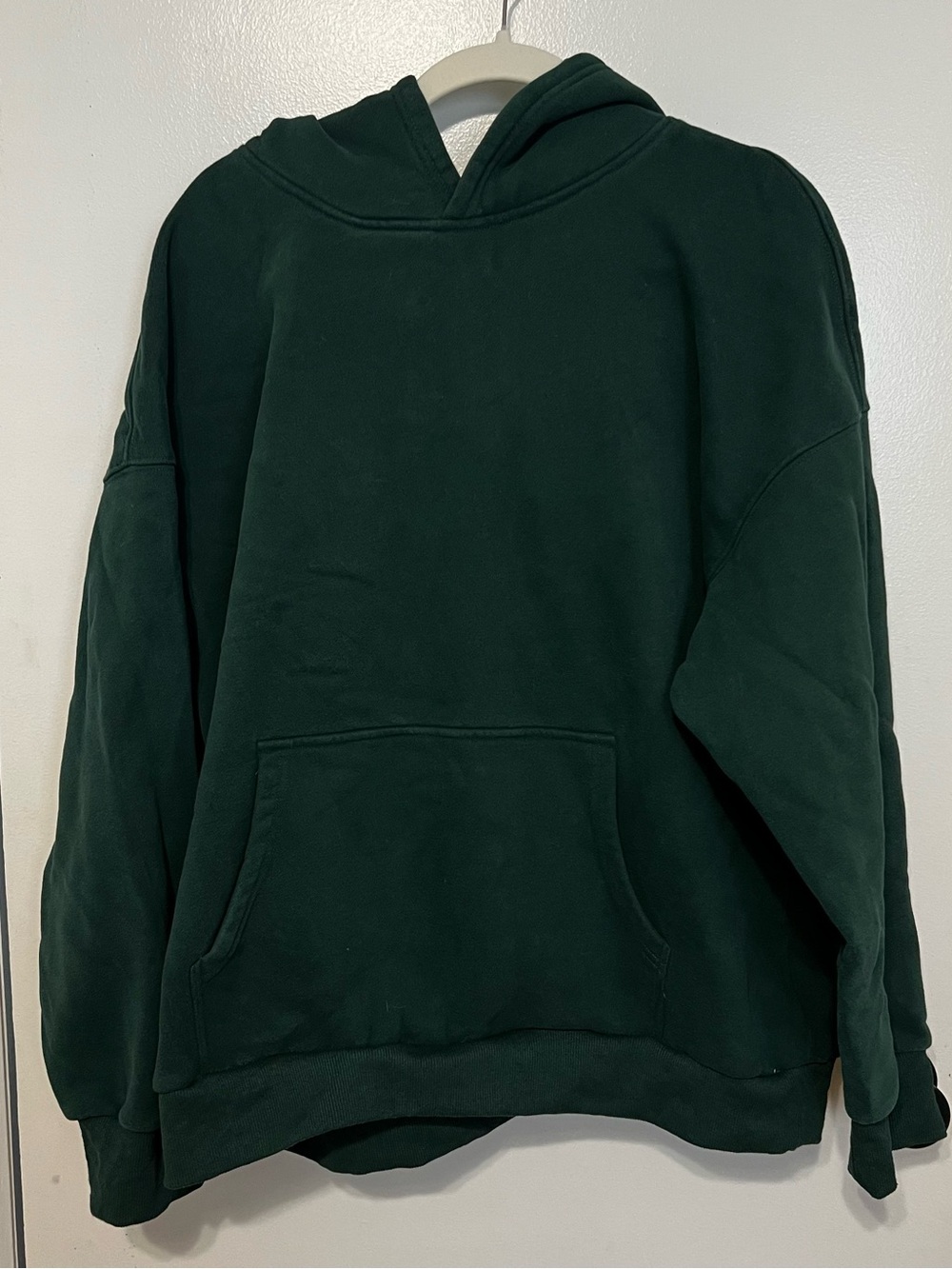 Women's Forest Green Hooded Pullover Sweatshirt